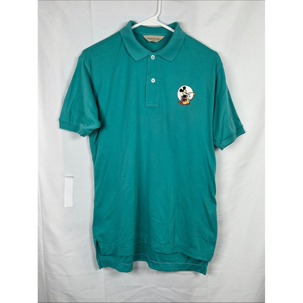 Vtg Disney Animation Studio Tour Monterey Knits Mickey Mouse Artist Polo Medium